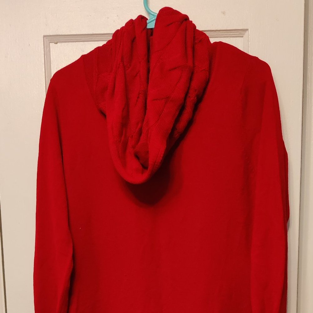 New York & Company Red Sweater dress Turtleneck Women's Size Medium Pockets